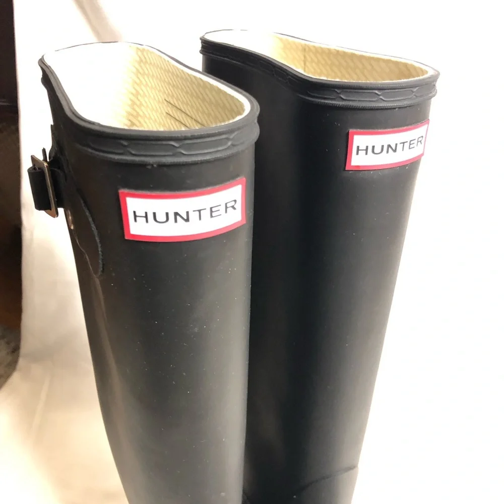 Hunter unisex tall black rain boots
